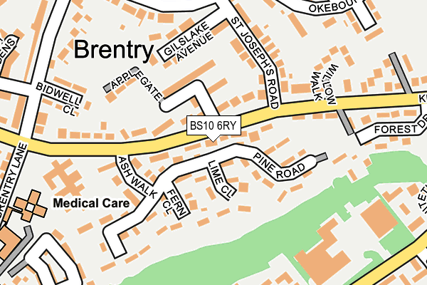BS10 6RY map - OS OpenMap – Local (Ordnance Survey)