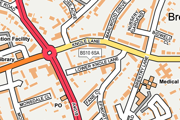 BS10 6SA map - OS OpenMap – Local (Ordnance Survey)