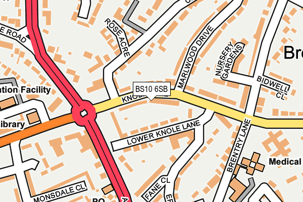 BS10 6SB map - OS OpenMap – Local (Ordnance Survey)