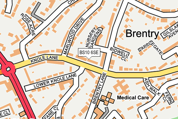 BS10 6SE map - OS OpenMap – Local (Ordnance Survey)