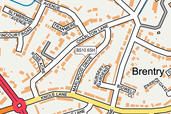 BS10 6SH map - OS OpenMap – Local (Ordnance Survey)