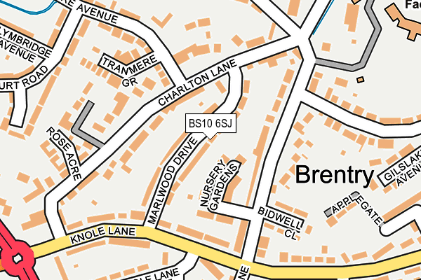 BS10 6SJ map - OS OpenMap – Local (Ordnance Survey)