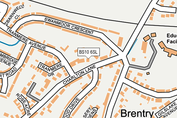 BS10 6SL map - OS OpenMap – Local (Ordnance Survey)