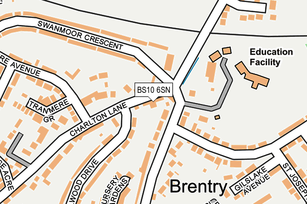 BS10 6SN map - OS OpenMap – Local (Ordnance Survey)