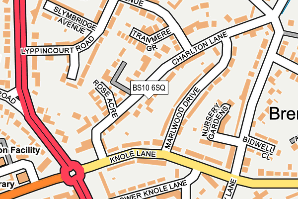 BS10 6SQ map - OS OpenMap – Local (Ordnance Survey)