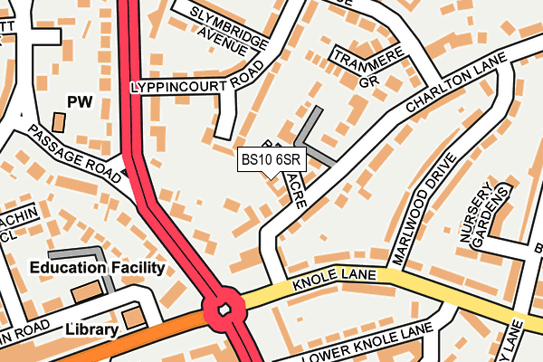 BS10 6SR map - OS OpenMap – Local (Ordnance Survey)