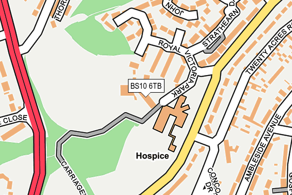 BS10 6TB map - OS OpenMap – Local (Ordnance Survey)