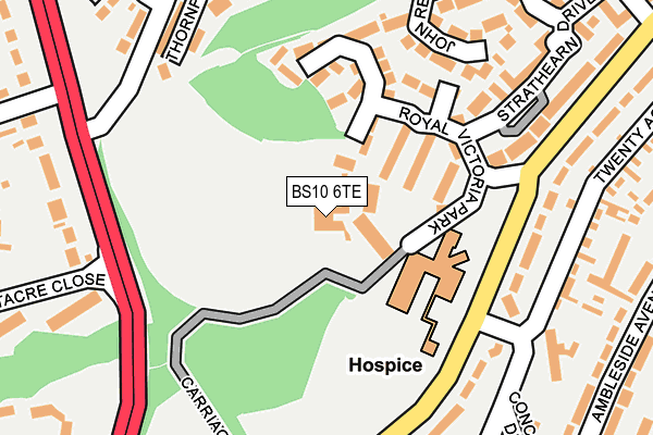 BS10 6TE map - OS OpenMap – Local (Ordnance Survey)
