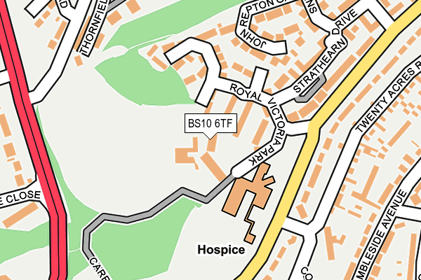 BS10 6TF map - OS OpenMap – Local (Ordnance Survey)