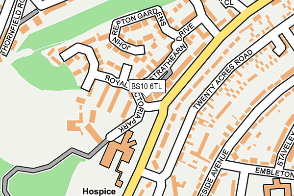 BS10 6TL map - OS OpenMap – Local (Ordnance Survey)