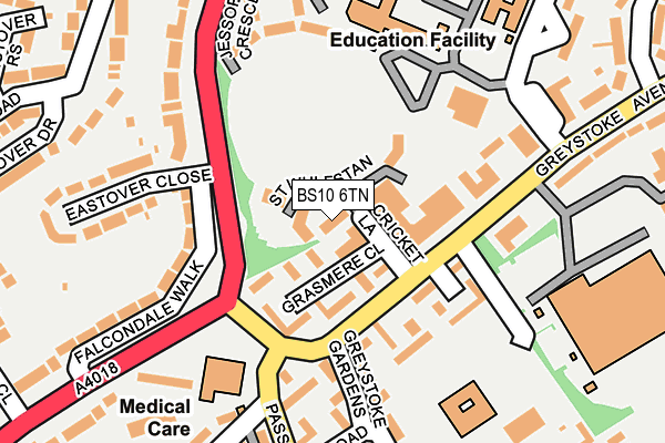 BS10 6TN map - OS OpenMap – Local (Ordnance Survey)