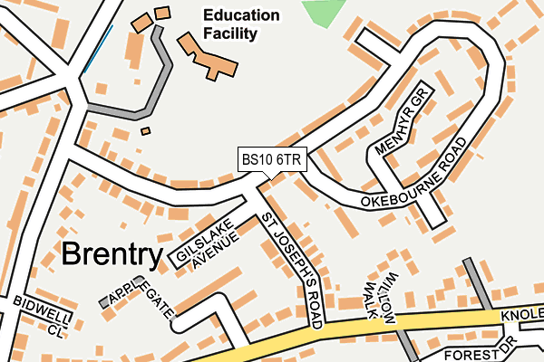BS10 6TR map - OS OpenMap – Local (Ordnance Survey)