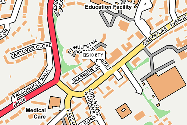 BS10 6TY map - OS OpenMap – Local (Ordnance Survey)