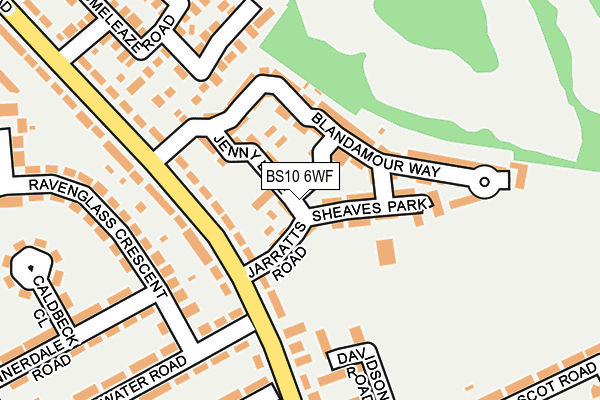 BS10 6WF map - OS OpenMap – Local (Ordnance Survey)