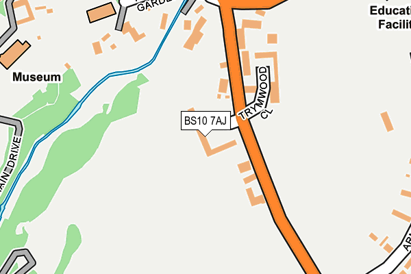BS10 7AJ map - OS OpenMap – Local (Ordnance Survey)