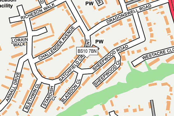 BS10 7BN map - OS OpenMap – Local (Ordnance Survey)