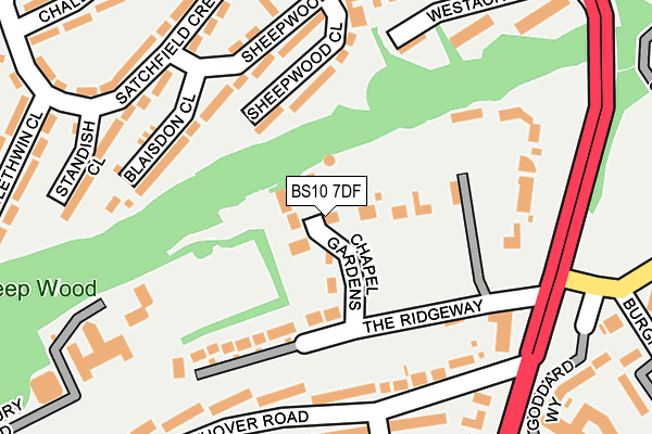 BS10 7DF map - OS OpenMap – Local (Ordnance Survey)