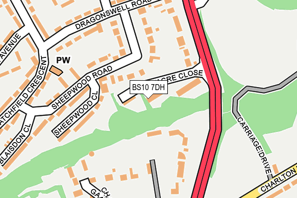 BS10 7DH map - OS OpenMap – Local (Ordnance Survey)