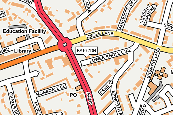 BS10 7DN map - OS OpenMap – Local (Ordnance Survey)