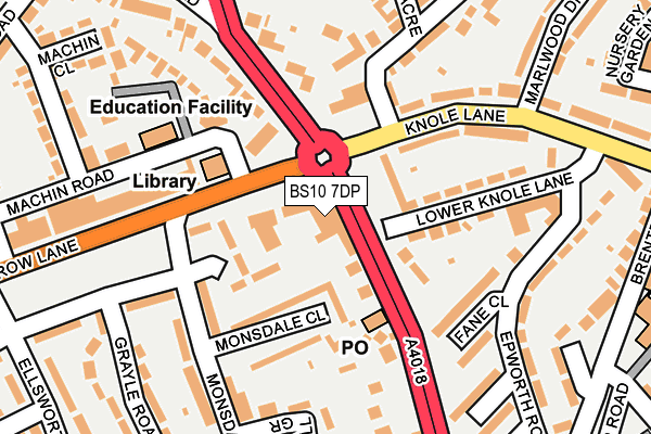 BS10 7DP map - OS OpenMap – Local (Ordnance Survey)