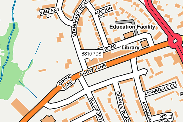 BS10 7DS map - OS OpenMap – Local (Ordnance Survey)