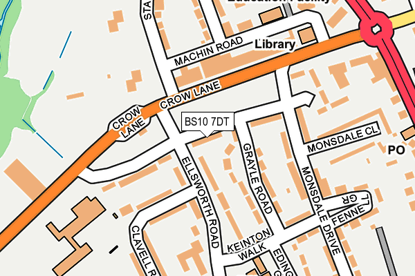 BS10 7DT map - OS OpenMap – Local (Ordnance Survey)