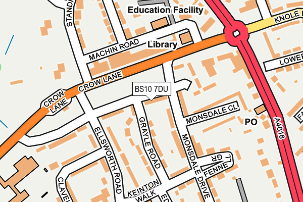 BS10 7DU map - OS OpenMap – Local (Ordnance Survey)