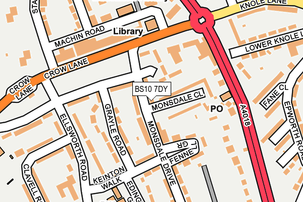 BS10 7DY map - OS OpenMap – Local (Ordnance Survey)