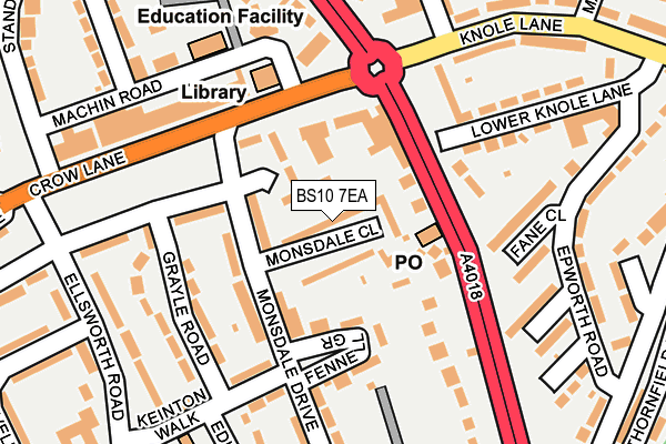 BS10 7EA map - OS OpenMap – Local (Ordnance Survey)