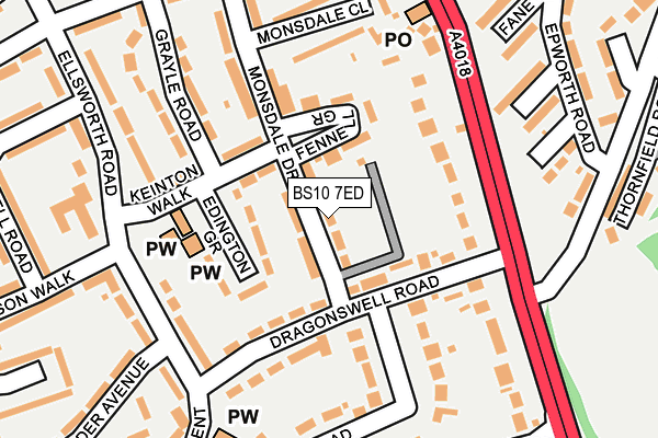 BS10 7ED map - OS OpenMap – Local (Ordnance Survey)