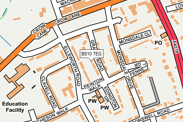 BS10 7EG map - OS OpenMap – Local (Ordnance Survey)