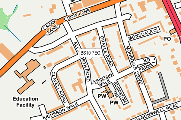 BS10 7EQ map - OS OpenMap – Local (Ordnance Survey)