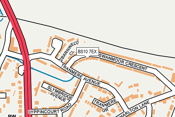 BS10 7EX map - OS OpenMap – Local (Ordnance Survey)