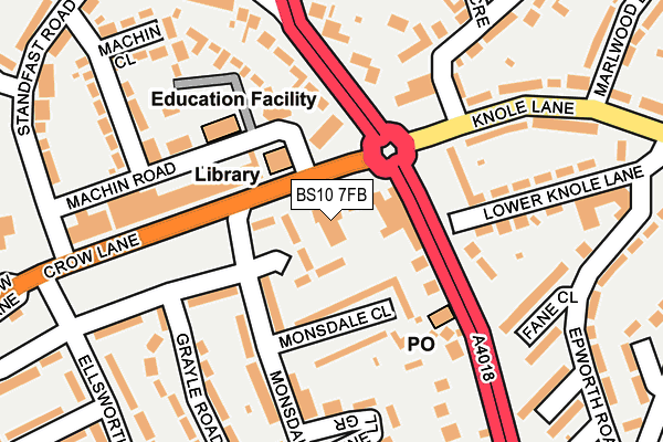 BS10 7FB map - OS OpenMap – Local (Ordnance Survey)
