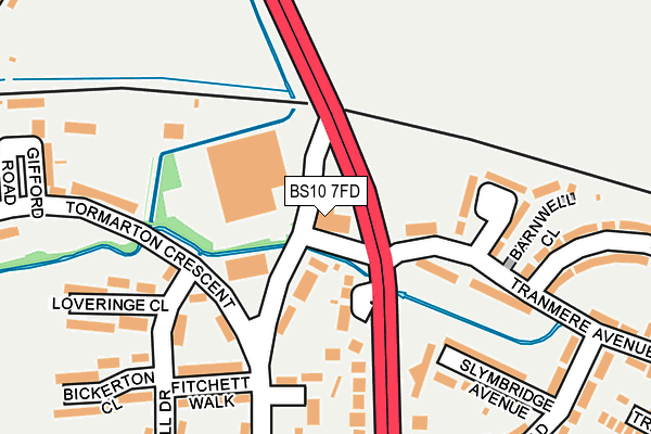 BS10 7FD map - OS OpenMap – Local (Ordnance Survey)