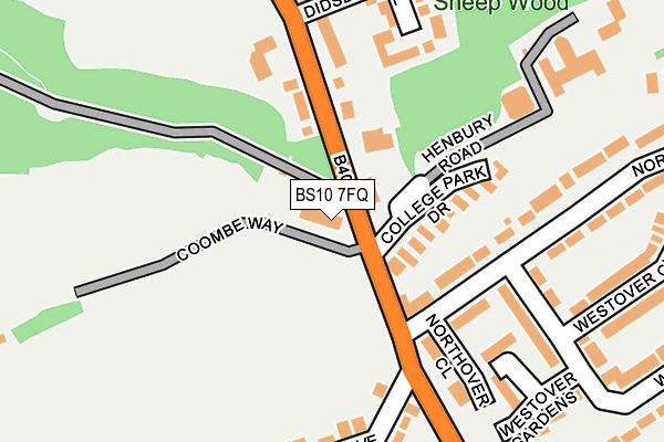 BS10 7FQ map - OS OpenMap – Local (Ordnance Survey)