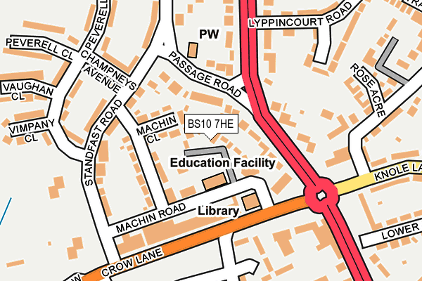 BS10 7HE map - OS OpenMap – Local (Ordnance Survey)