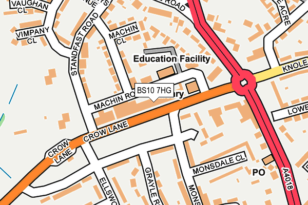 BS10 7HG map - OS OpenMap – Local (Ordnance Survey)