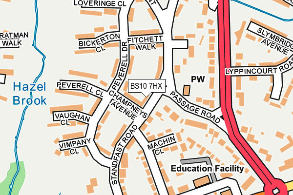 BS10 7HX map - OS OpenMap – Local (Ordnance Survey)