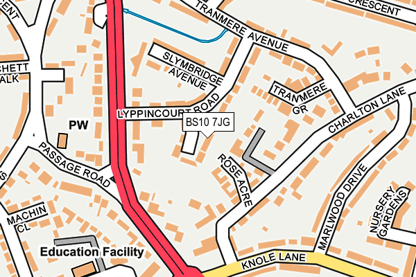 BS10 7JG map - OS OpenMap – Local (Ordnance Survey)