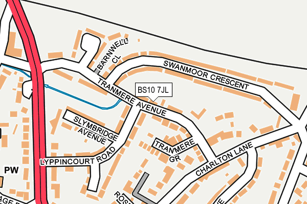 BS10 7JL map - OS OpenMap – Local (Ordnance Survey)