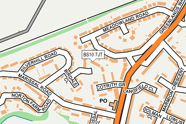 BS10 7JT map - OS OpenMap – Local (Ordnance Survey)