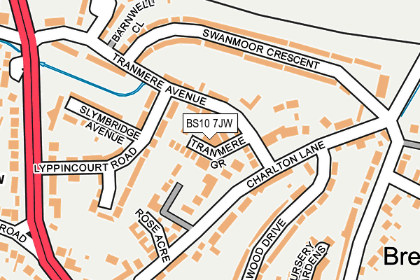 BS10 7JW map - OS OpenMap – Local (Ordnance Survey)