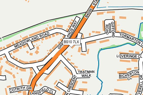 BS10 7LX map - OS OpenMap – Local (Ordnance Survey)