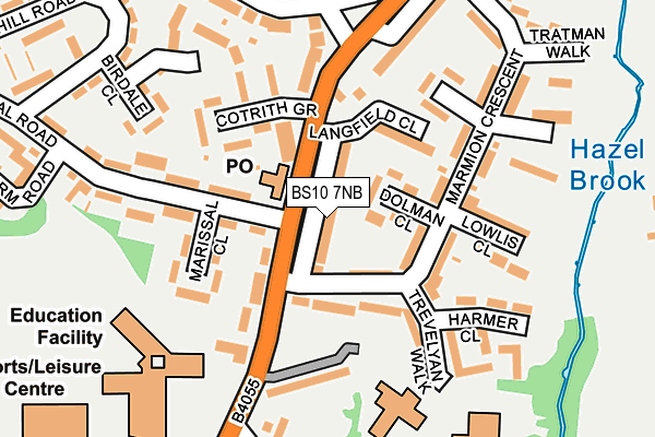 BS10 7NB map - OS OpenMap – Local (Ordnance Survey)