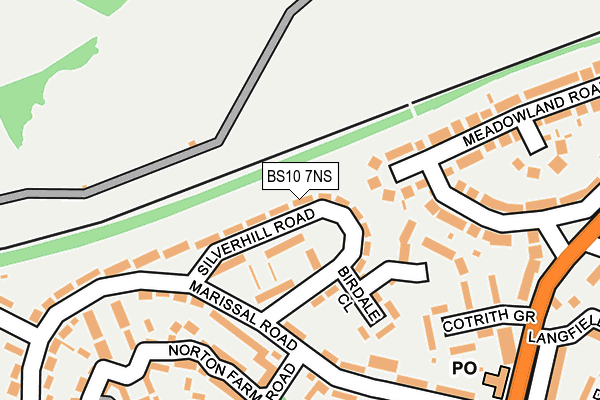 BS10 7NS map - OS OpenMap – Local (Ordnance Survey)