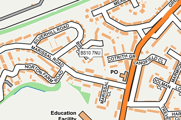 BS10 7NU map - OS OpenMap – Local (Ordnance Survey)