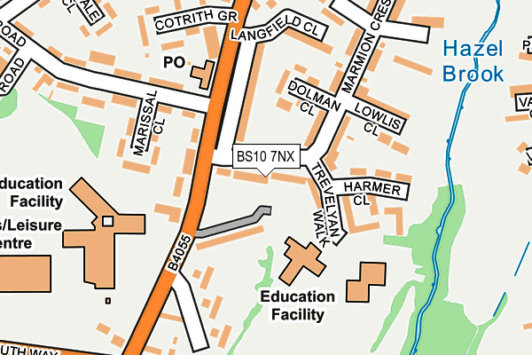 BS10 7NX map - OS OpenMap – Local (Ordnance Survey)