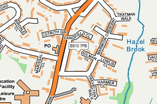 BS10 7PB map - OS OpenMap – Local (Ordnance Survey)