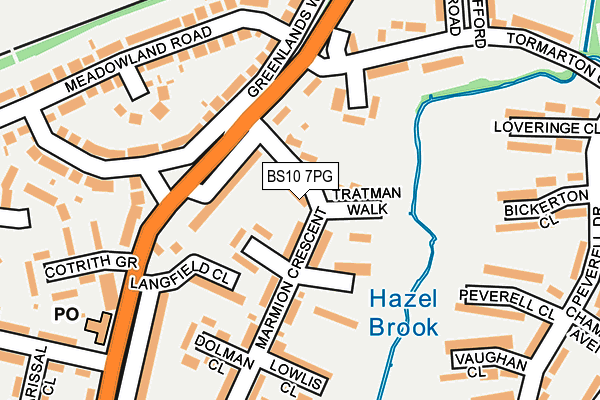 BS10 7PG map - OS OpenMap – Local (Ordnance Survey)